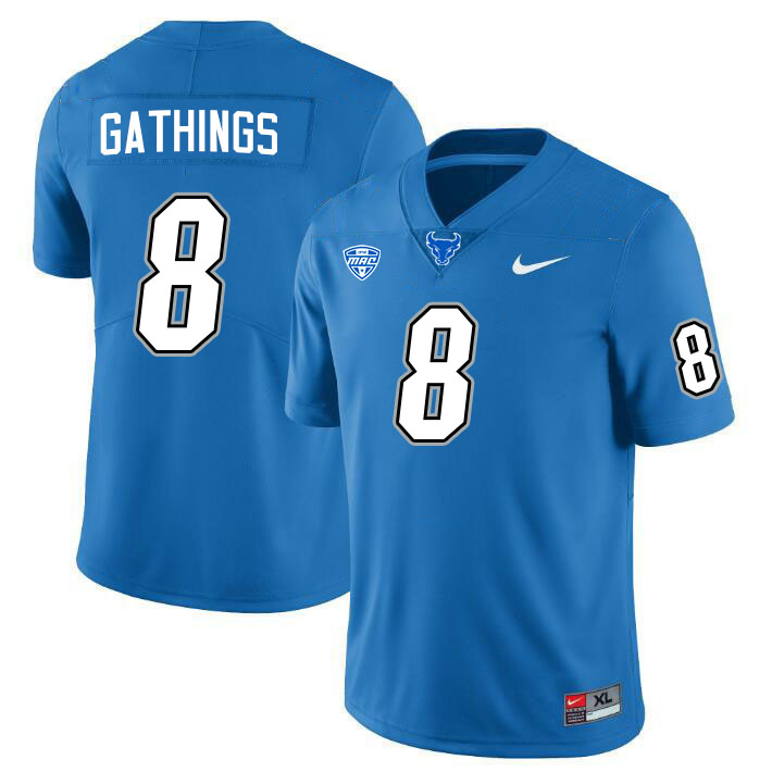 Jasaiah Gathings UB Bulls Jersey,University Of Buffalo Bulls #8 Jasaiah Gathings Jersey Youth-Blue